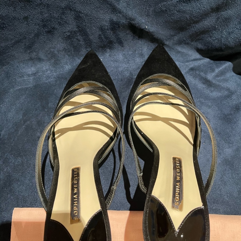 Sophia Webster Coco black satin mules - Picture 10 of 10